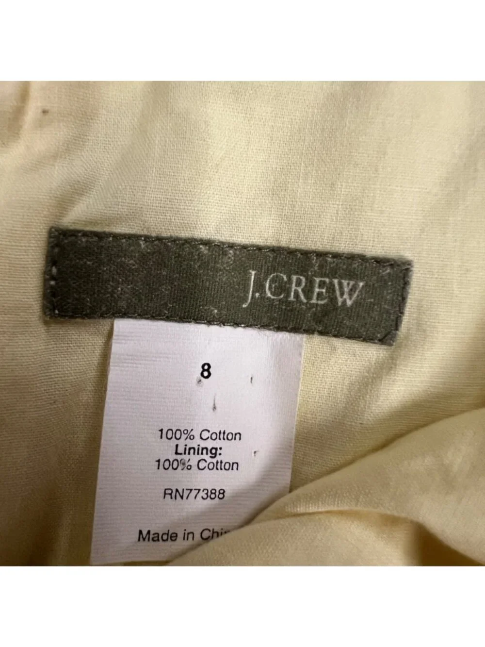 J.Crew Sleeveless Sundress Yellow/Multi Embroidered Floral Size 8